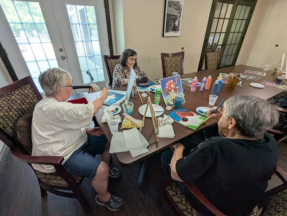 Park Vista Retirement Living North Hill East Moline, IL, resident activity - painting