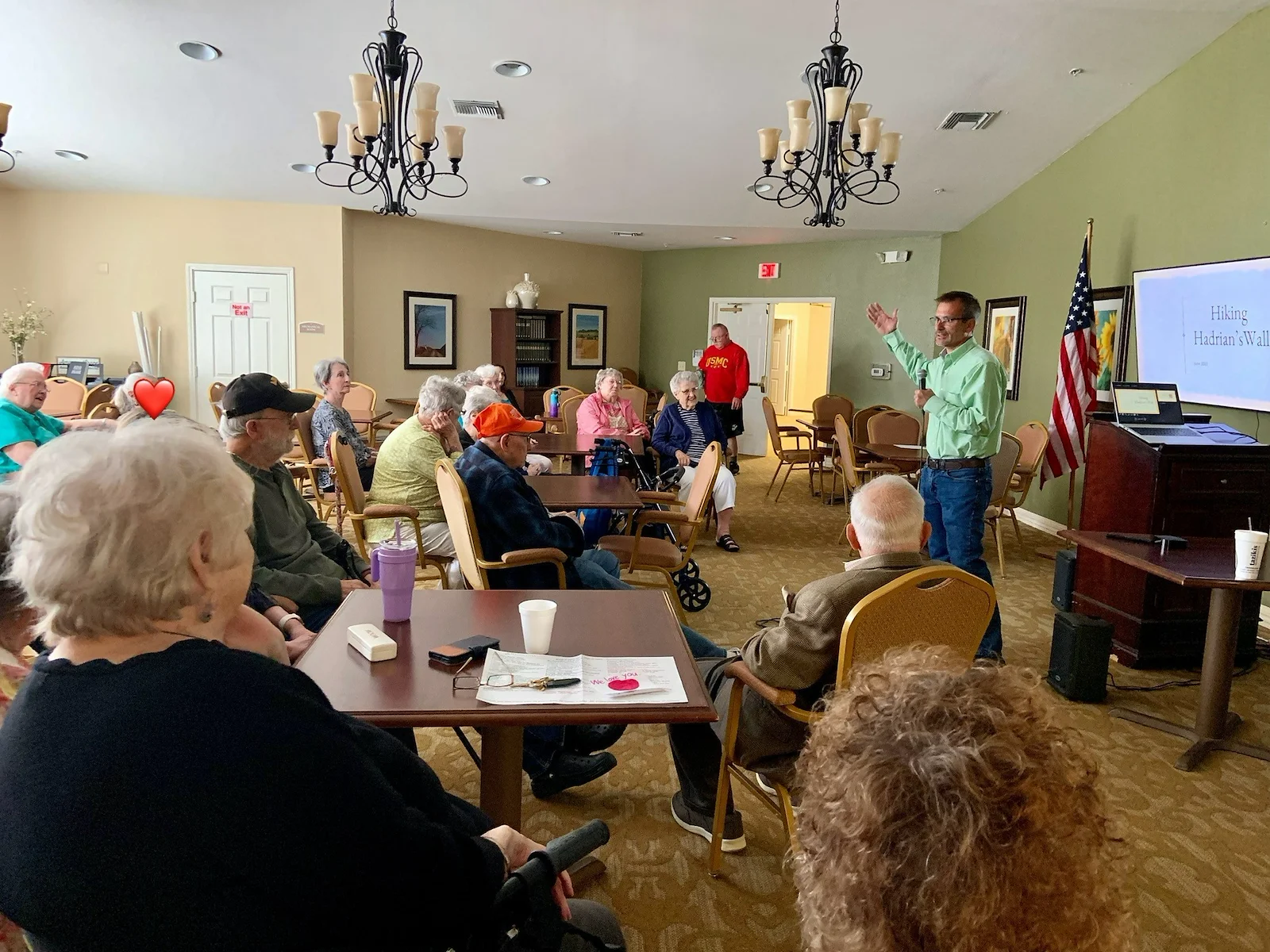 Brookdale Franklin Independent Living in Franklin, TN, residents enjoying learning from a presenter