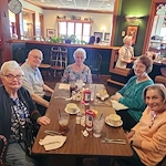 Allisonville Meadows Assisted Living offering assisted living, memory care, and respite care in Fishers, IN, residents enjoying an outing to a restaurant