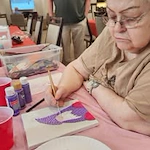 Hudson Estates Gracious Retirement Living Hawthorn Senior Independent Living in Lansdale, Pennsylvania resident painting