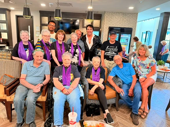 Featherstone at Hickory Hill residents having fun during an activity