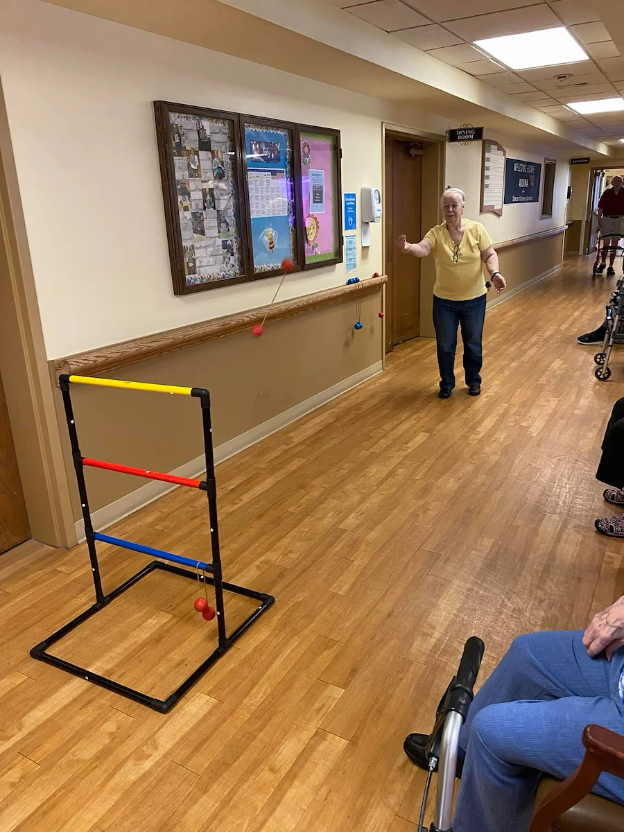 Prime Healthcare Senior Living – Fox Knoll Village in Aurora, IL, resident activity - yard game