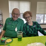 Pioneer Ridge Gracious Retirement Living Hawthorn Senior Independent Living in McKinney, Texas residents dressed up for St. Patrick's Day