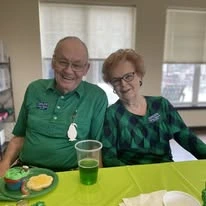Pioneer Ridge Gracious Retirement Living Hawthorn Senior Independent Living in McKinney, Texas residents dressed up for St. Patrick's Day
