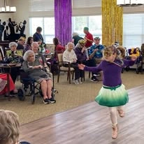 Capitol Ridge Gracious Retirement Living Hawthorn Senior Independent Living in Bristow, Virginia residents at a party