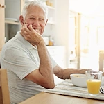 Age Well Care, non-medical home care provider in Goleta, CA, smiling senior