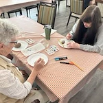 Camellia Gardens Gracious Retirement Living Hawthorn Senior Independent Living in Maynard, Massachusetts residents doing arts and crafts