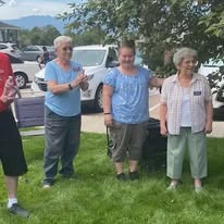 Summit Glen Gracious Retirement Living Hawthorn Senior independent Living in Colorado Springs, Colorado residents outside