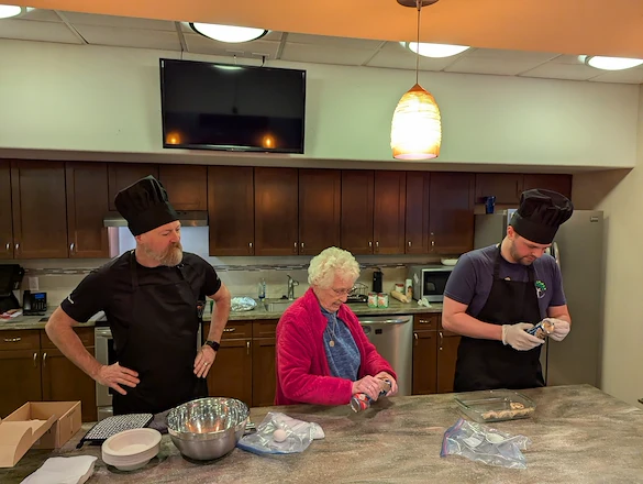 Chateau Bothell Landing in Bothell, WA, resident activity - culinary class