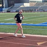 Ovation Sienna Hills Senior Living in Washington, Utah resident competing in a race at a track