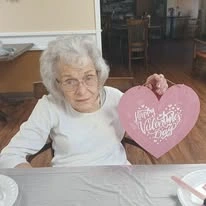 Ascension Living Via Christi Village Ponca City Senior Living in Ponca City, Oklahoma resident with a craft