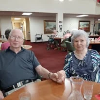 Oak Park Retirement Hawthorn Senior Independent Living in Salisbury, North Carolina resident couple holding hands