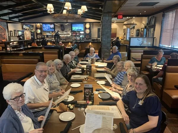 Residents of the Lodge at Pine Creek at a lunch outing
