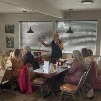 Avamere at South Hill senior living community offering assisted living and respite care in Spokane, WA, residents dining out at a restaurant