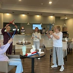 Calumet Trace - a Charter Senior Living Community resident exercise and fun