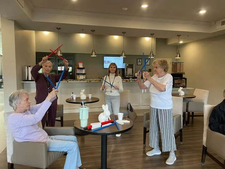 Calumet Trace - a Charter Senior Living Community resident exercise and fun