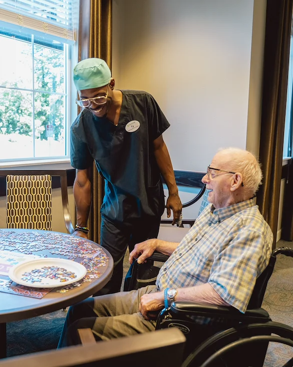 Fieldstone Memory Care of Silverdale resident activity-puzzles