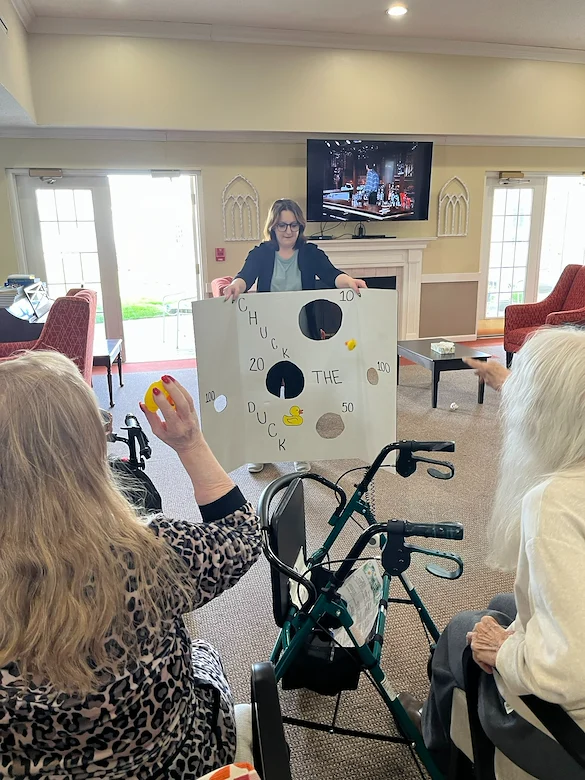 Pathfinder Senior Living in Fremont, NE, resident engagement activity - game