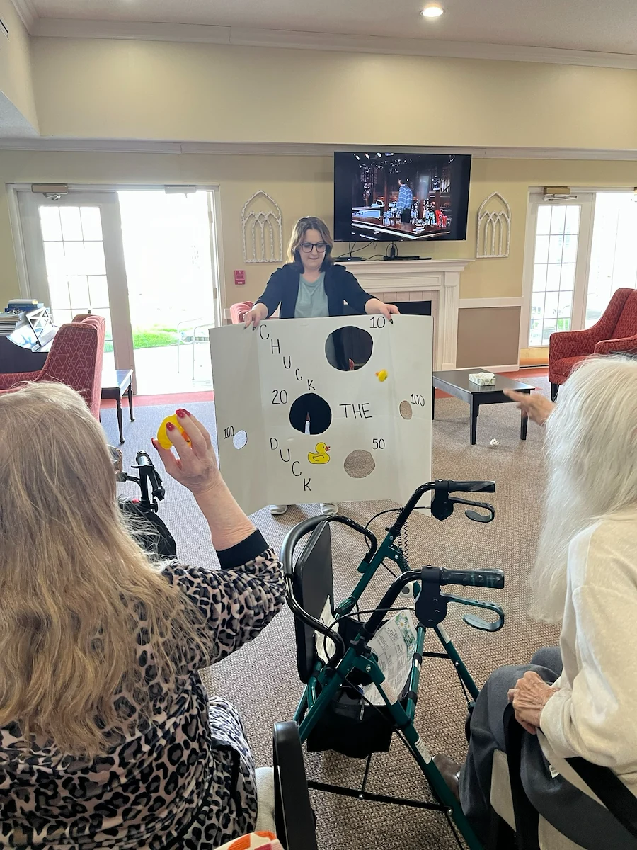 Pathfinder Senior Living in Fremont, NE, resident engagement activity - game