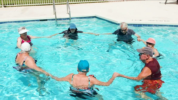 Water aerobics at Fellowship Square Tucson