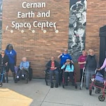 Ascension Living Bethlehem Woods Village senior living community offering independent living, assisted living, and memory care in La Grange Park, IL, residents on an outing to the Cernan Earth and Space Center