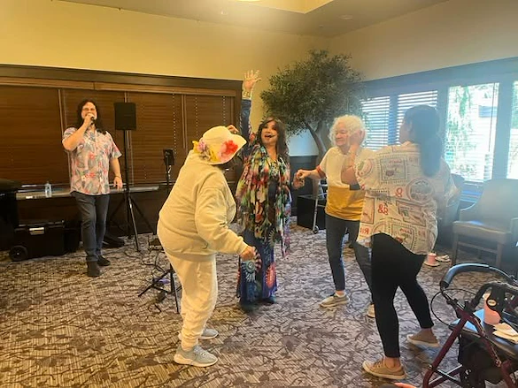 The Village at Keizer Ridge Assisted Living and Memory Care residents having fun dancing
