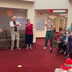 Sterling Heights Gracious Retirement Living Hawthorn Senior Independent Living in Bethlehem, Pennsylvania residents playing a game