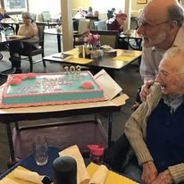 Avamere at Moses Lake senior living community offering independent living, assisted living, and respite care in Moses Lake, WA, residents celebrating a 103rd birthday party