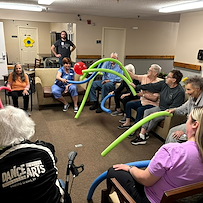 Charter Senior Living of Bowling Green residents have fun with an activityy