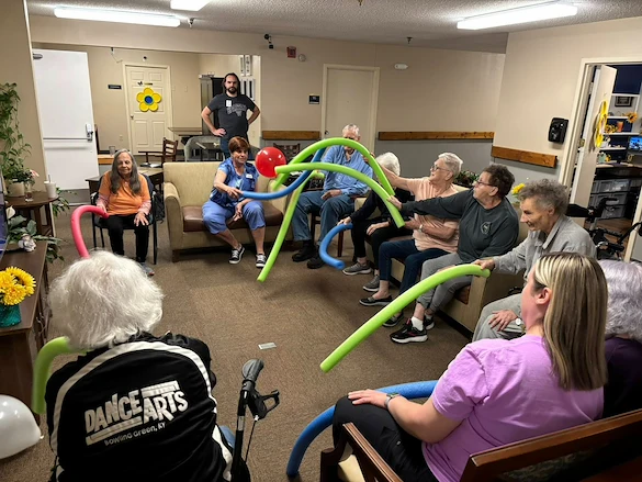 Charter Senior Living of Bowling Green residents have fun with an activityy