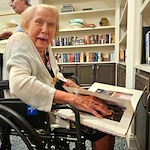 The Blake at Colonial Club residents visited the community library to celebrate National Library Day