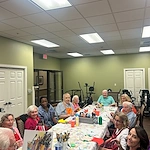 Brookdale Green Hills Cumberland resident painting activity