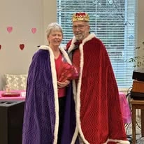Avamere at St. Helens senior living community offering independent living, assisted living, memory care, and respite care in St. Helens, OR, residents recognized as king and queen