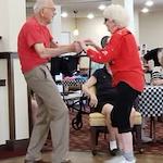 Maple Ridge Gracious Retirement Living Hawthorn Senior Independent Living in Cedar Park, Texas residents dancing
