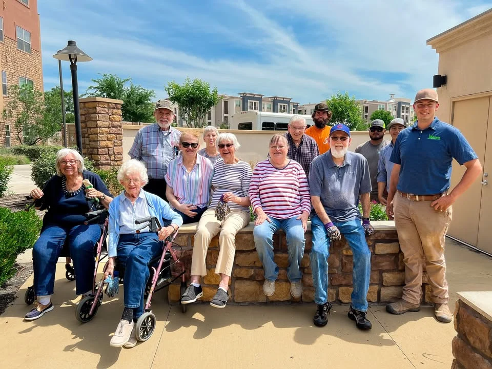 Alexis Estates Gracious Retirement Living by Hawthorn Senior Living, independent living in Allen, TX, smiling residents
