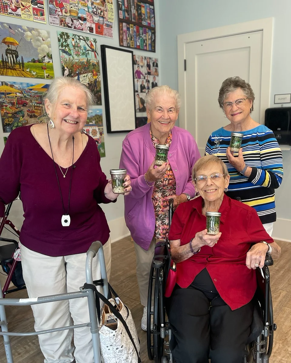 The Barclay at Little River residents with their craft