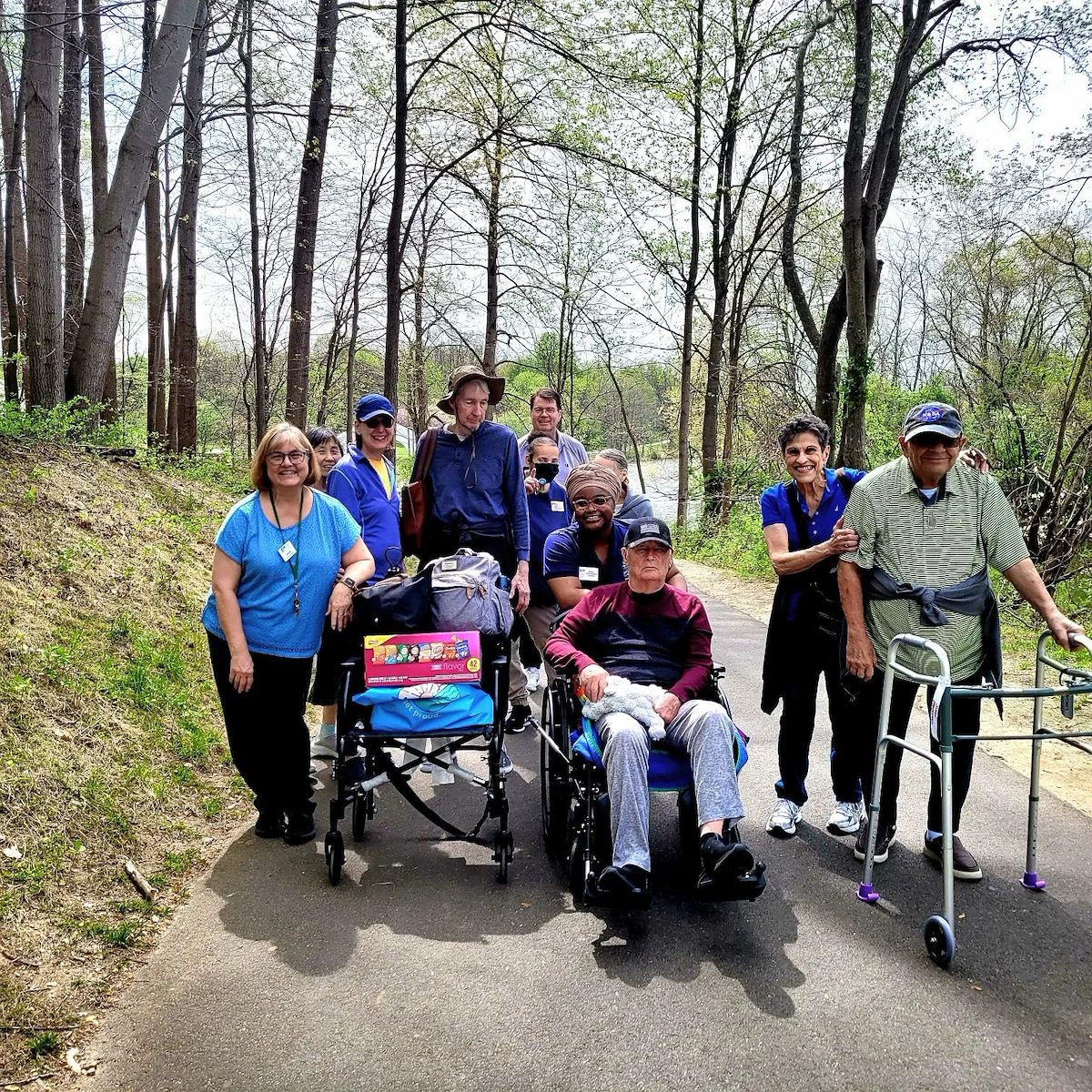 Charter Senior Living of Columbia residents on an off-site trip