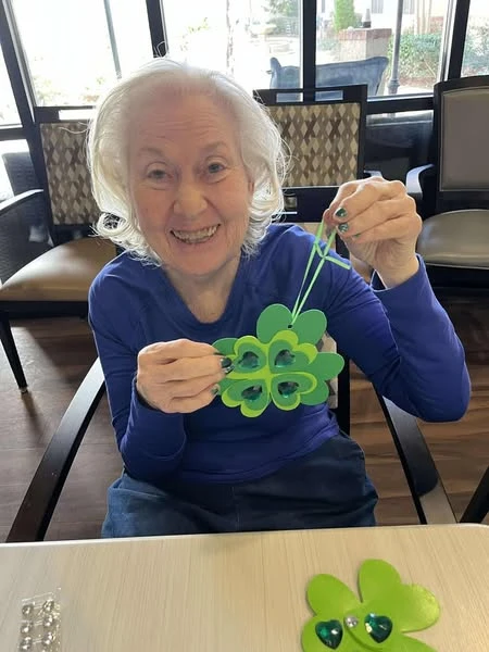The Blake at Township residents got to enjoy a hands-on activity in crafting shamrocks for St. Patrick's Day