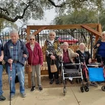 Maple Ridge Gracious Retirement Living Hawthorn Senior Independent Living in Cedar Park, Texas residents out for a walk