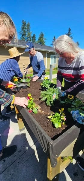Fieldstone Memory Care of Marysville gardening activity