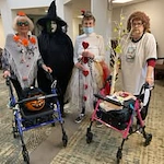 Carolina Estates Gracious Retirement Living Hawthorn Senior Independent Living in Greensboro, North Carolina residents dressed up for Halloween