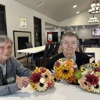 Marlton Gardens Gracious Retirement Living Hawthorn Senior Independent Living in Marlton, New Jersey residents showing bouquets