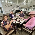 Parkrose Chateau Gracious Retirement Living Hawthorn Senior Independent Living in Portland, Oregon resident eating a meal in the dining room