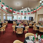 Italian themed party at Northridge Gracious Retirement Living Hawthorn Senior Independent Living in Fishers, Indiana