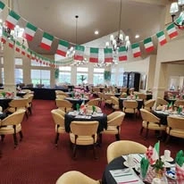 Italian themed party at Northridge Gracious Retirement Living Hawthorn Senior Independent Living in Fishers, Indiana