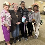 Camellia Gardens Gracious Retirement Living Hawthorn Senior Independent Living in Maynard, Massachusetts residents wearing fun hats