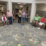 Steeplechase Gracious Retirement Living Hawthorn Senior Independent Living in Oxford, Florida residents playing a game