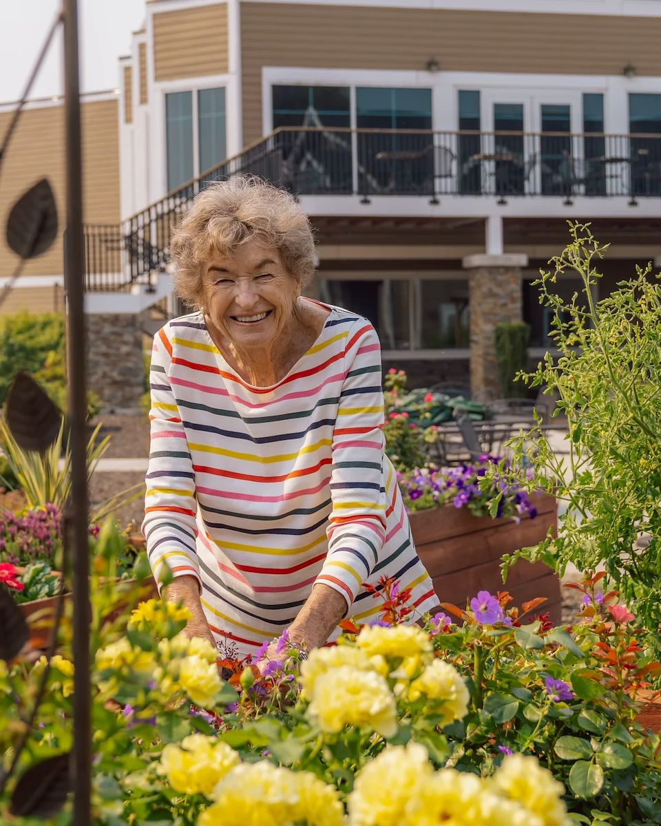 Fieldstone Memory Care of Puyallup gardening