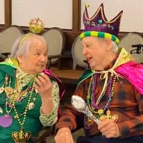 Ascension Living Alexian Village Tennessee Senior Living, independent living, assisted living, memory care, and continuing care retirement community (CCRC) in Signal Mountain, TN, residents dressed up and socializing