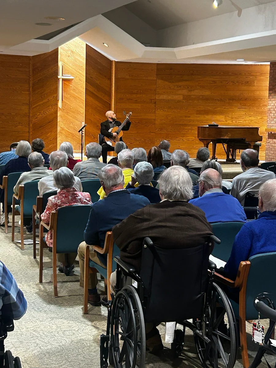 Porter Hills Village residents enjoying music